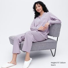 Пижама женская UNIQLO 454532COL71 фиолетовая L (доставка из-за рубежа)