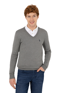 Пуловер мужской U.S. POLO Assn. g081sz0tk0enrique-sk22 серый XL