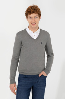 Пуловер мужской U.S. POLO Assn. g081sz0tk0enrique-sk22 серый S