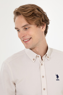 Рубашка мужская U.S. POLO Assn. G081GL0040METO022K бежевая XL