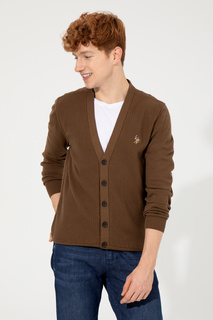 Кардиган мужской U.S. POLO Assn. g081sz0th0tbh01-bsk22 коричневый M