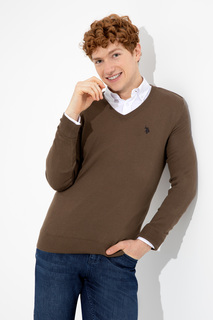 Пуловер мужской U.S. POLO Assn. g081sz0tk0enrique-sk22 коричневый S