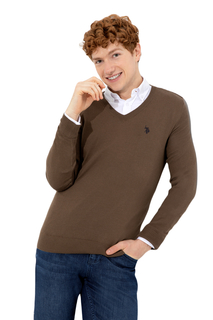 Пуловер мужской U.S. POLO Assn. g081sz0tk0enrique-sk22 коричневый XS