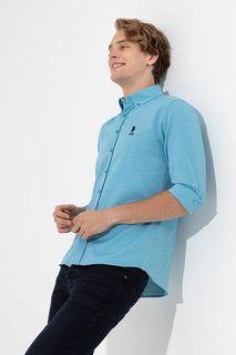 Рубашка мужская U.S. POLO Assn. G081GL0040METO022K голубая S