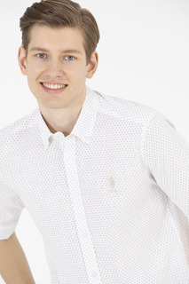 Рубашка мужская U.S. POLO Assn. G081GL004-000-1584093-FUDGE белая 2XS