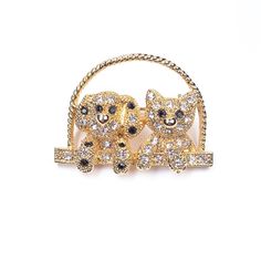 Брошь из бижутерного сплава с swarovski Moon Paris MoS-22.03-001