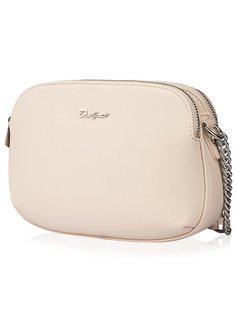 Сумка женская David Jones 6508-2 бежевый, 12х26х7 см