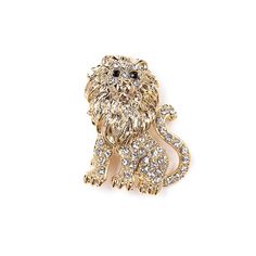 Брошь из бижутерного сплава с swarovski Moon Paris MoS-22.03-004