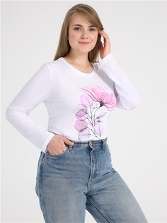 Лонгслив женский Апрель 1ЖДЛД4239001 белый 112/164