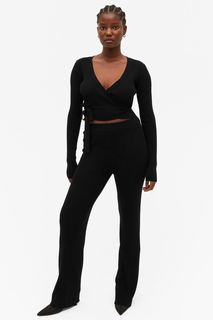 Брюки женские Monki 1102893001 черные 2XL (доставка из-за рубежа)