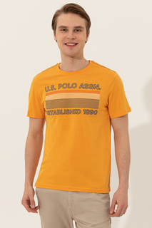 Футболка мужская U.S. POLO Assn. G081SZ0110ALEP оранжевая L