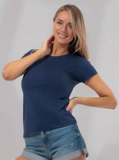 Футболка женская Vitacci TSWV003 синяя 48 RU