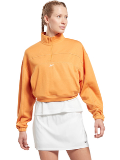 Свитшот женский Reebok Wor Knit 1/4 Zip оранжевый M