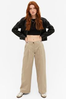 Брюки женские Monki 1131681001 бежевые 36 (доставка из-за рубежа)