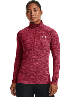 Свитшот женский Under Armour Tech 1/2 Zip - Twist бордовый LG