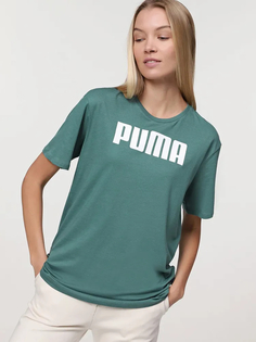 Футболка женская PUMA Ess Bf Tee W зеленая S