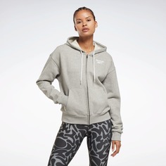 Толстовка женская Reebok Identity Zip-Up Hoodie серая XS