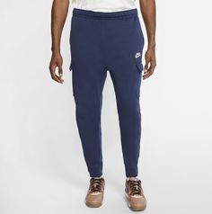 Спортивные брюки мужские Nike M Sportswear Club Fleece Cargo Pants синие M