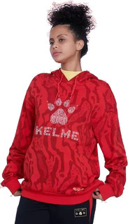 Худи женское KELME Hoodie красное 3XL