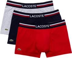 Комплект трусов мужских Lacoste Boxers (3P) разноцветных XL