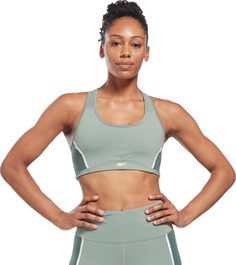 Топ женский Reebok Lux Racer Padded Colorblock Bra зеленый XL