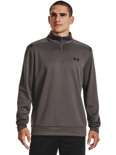 Лонгслив мужской Under Armour Ua Fleece 1/4 Zip коричневый LG