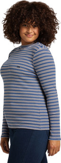 Водолазка женская Lee Women Ribbed Long Sleeve Striped Tee синяя 3XL