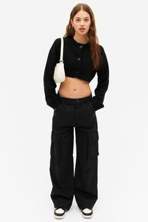 Брюки женские Monki 1117350004 черные 42 EU (доставка из-за рубежа)