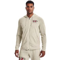 Толстовка мужская Under Armour UA Rival Try Athlc Dep FZ HD бежевая LG
