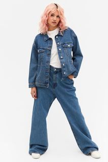 Джинсовая куртка женская Monki 1035977002 голубая S (доставка из-за рубежа)