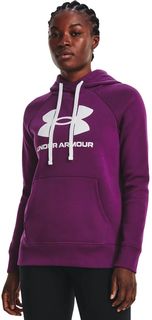 Худи женское Under Armour Rival Fleece Logo Hoodie фиолетовое SM