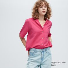 Рубашка женская UNIQLO 455752COL12 розовая XL (доставка из-за рубежа)