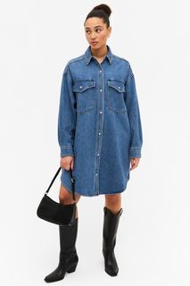 Платье женское Monki 1092810001 синее 2XS (доставка из-за рубежа)