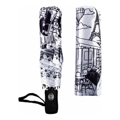 Зонт женский Raindrops черный, белый