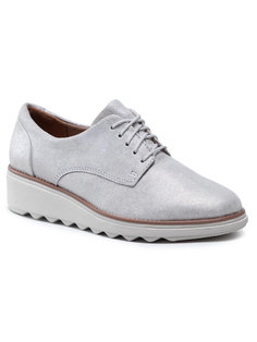 Полуботинки женские Clarks Sharon Noel 261574654 серебристые 37 EU