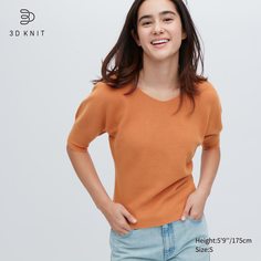 Джемпер женский UNIQLO 454770COL26 оранжевый XL (доставка из-за рубежа)