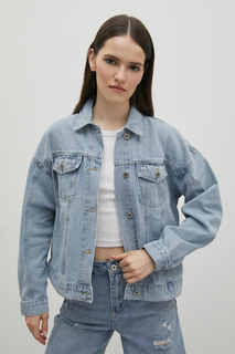 Джинсовая куртка женская Finn Flare FSD15014 синяя M