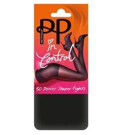 Непрозрачные колготки с коррекцией живота и бедер Everyday Plus M-L черный Pretty Polly