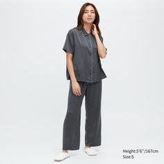 Пижама женская UNIQLO 456458COL07 серая 2XS (доставка из-за рубежа)