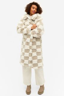Пальто женское Monki 1089647001 бежевое XS (доставка из-за рубежа)