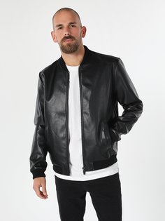 Кожаная куртка мужская Colins CL1061851_Q1.V1_BLK разноцветная S