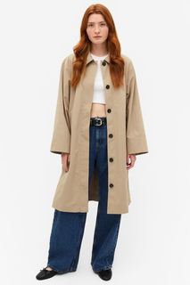 Пальто женское Monki 1127199003 бежевое 2XS (доставка из-за рубежа)