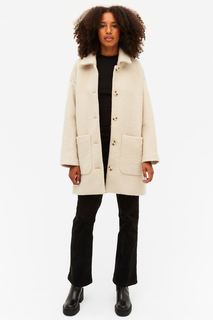 Пальто женское Monki 0871772014 белое S (доставка из-за рубежа)