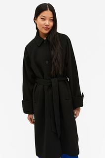 Пальто женское Monki 0783478001 черное XL (доставка из-за рубежа)