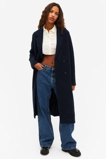 Пальто женское Monki 0631964027 синее 2XL (доставка из-за рубежа)