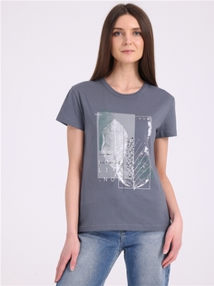 Футболка женская Апрель 1ЖДФК3965001 серая 88/164