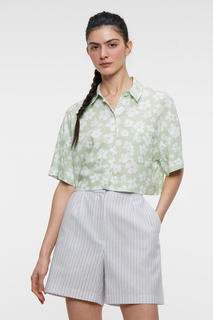 Рубашка женская Befree 2321473328 зеленая M