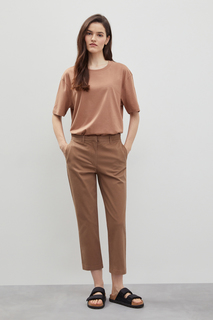 Брюки женские Finn Flare BAS-10082 коричневые XL