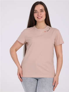 Футболка женская Апрель 1ЖДФК4257001 бежевая 104/164