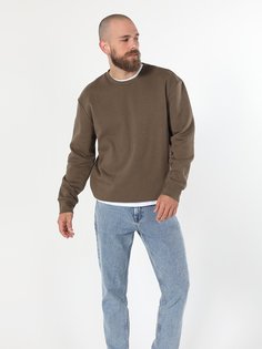 Свитшот мужской Colins CL1059870_Q1.V1 коричневый XL Colins